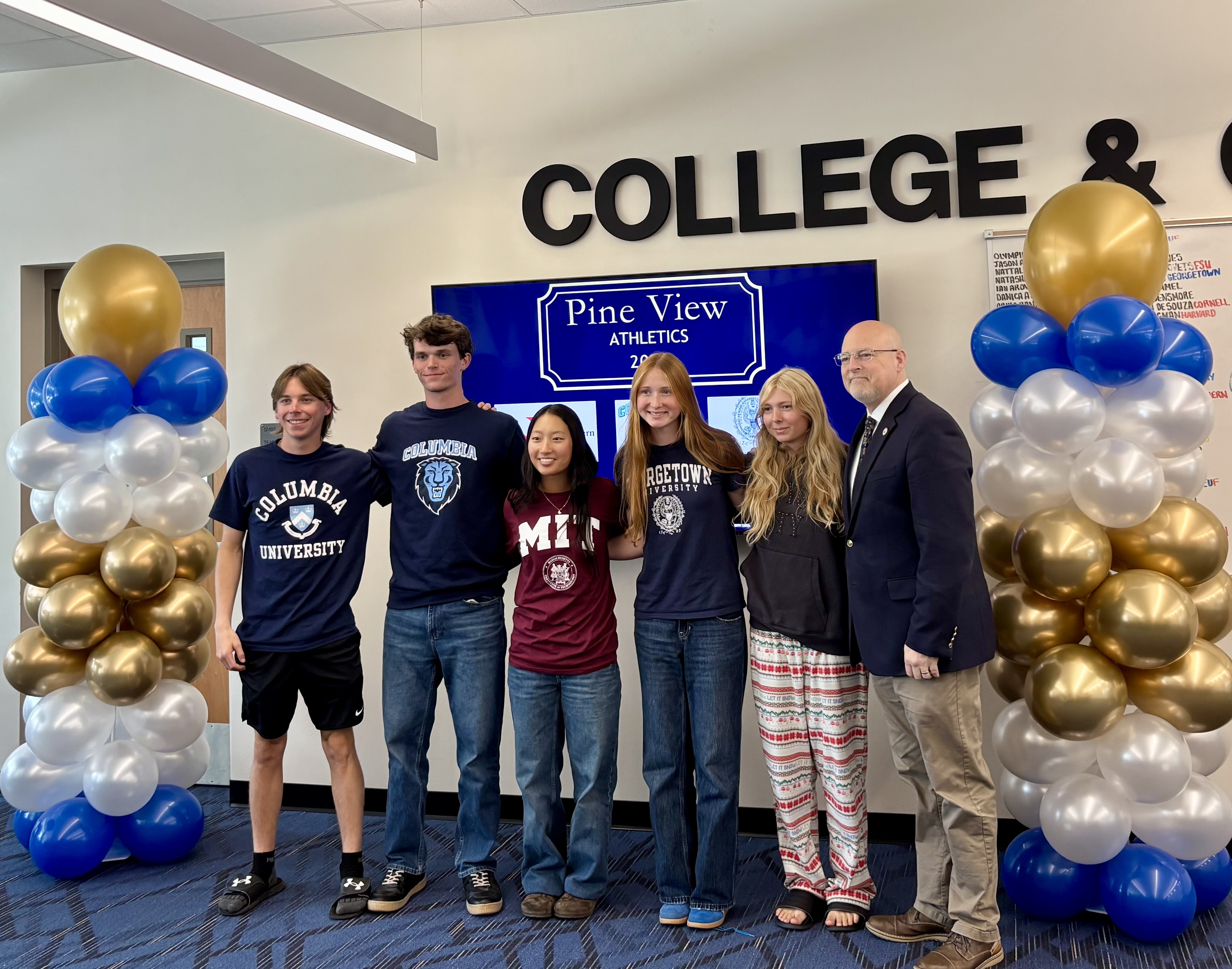 Senior student-athletes at the High School Athletics Reception