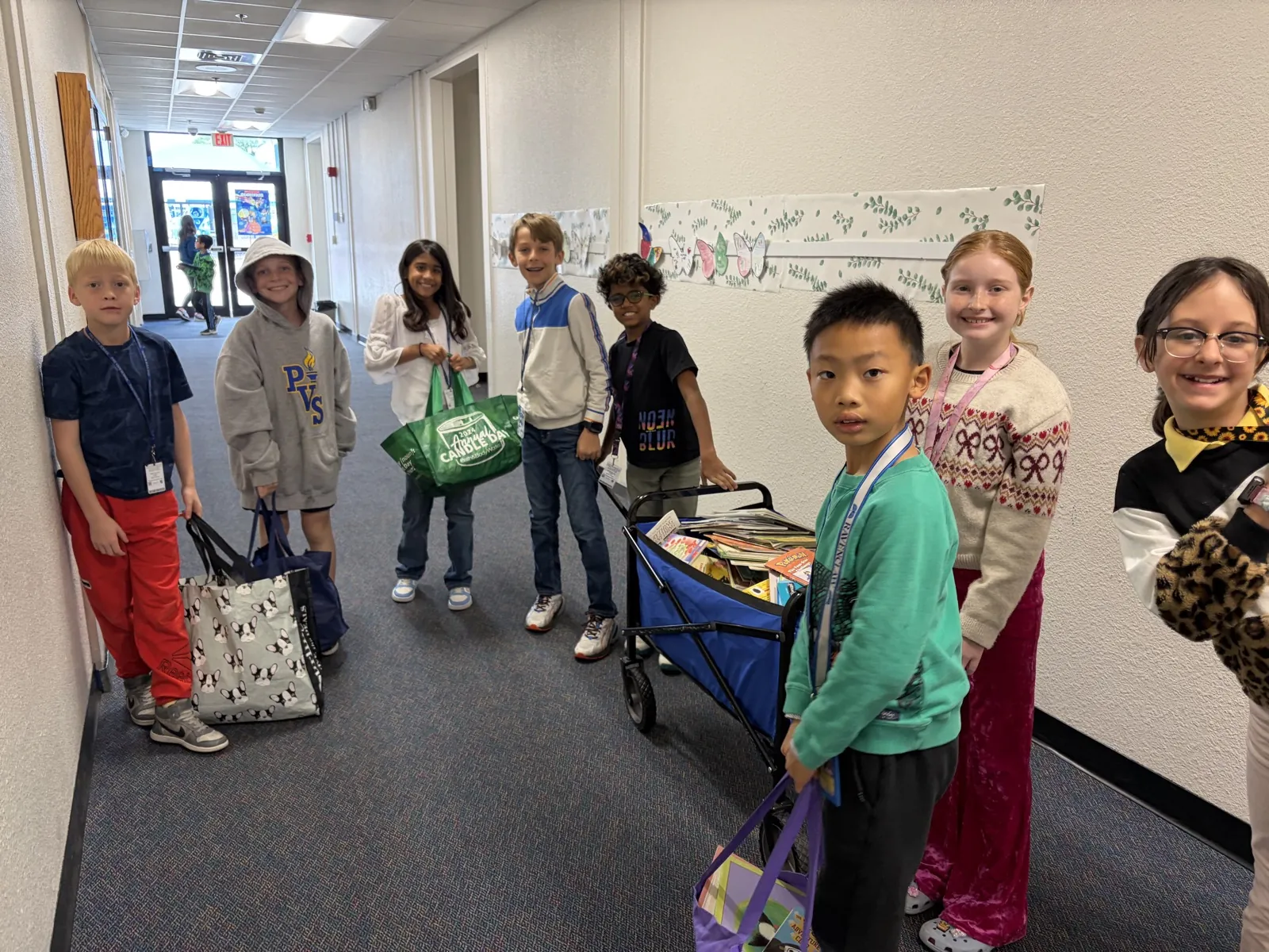 Book sorting, donation drop-off, Free Book Fairs distribution at Tuttle Elementary