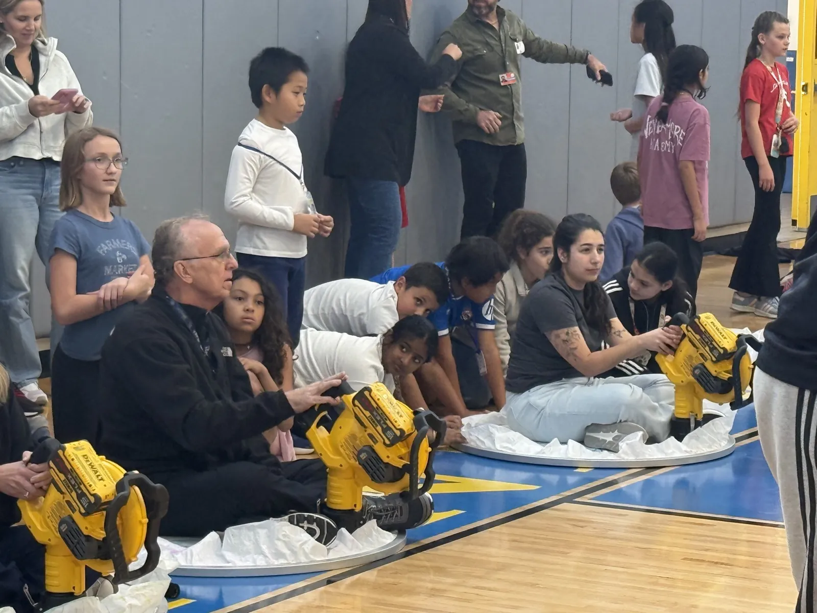 Pine View students riding the hovercraft