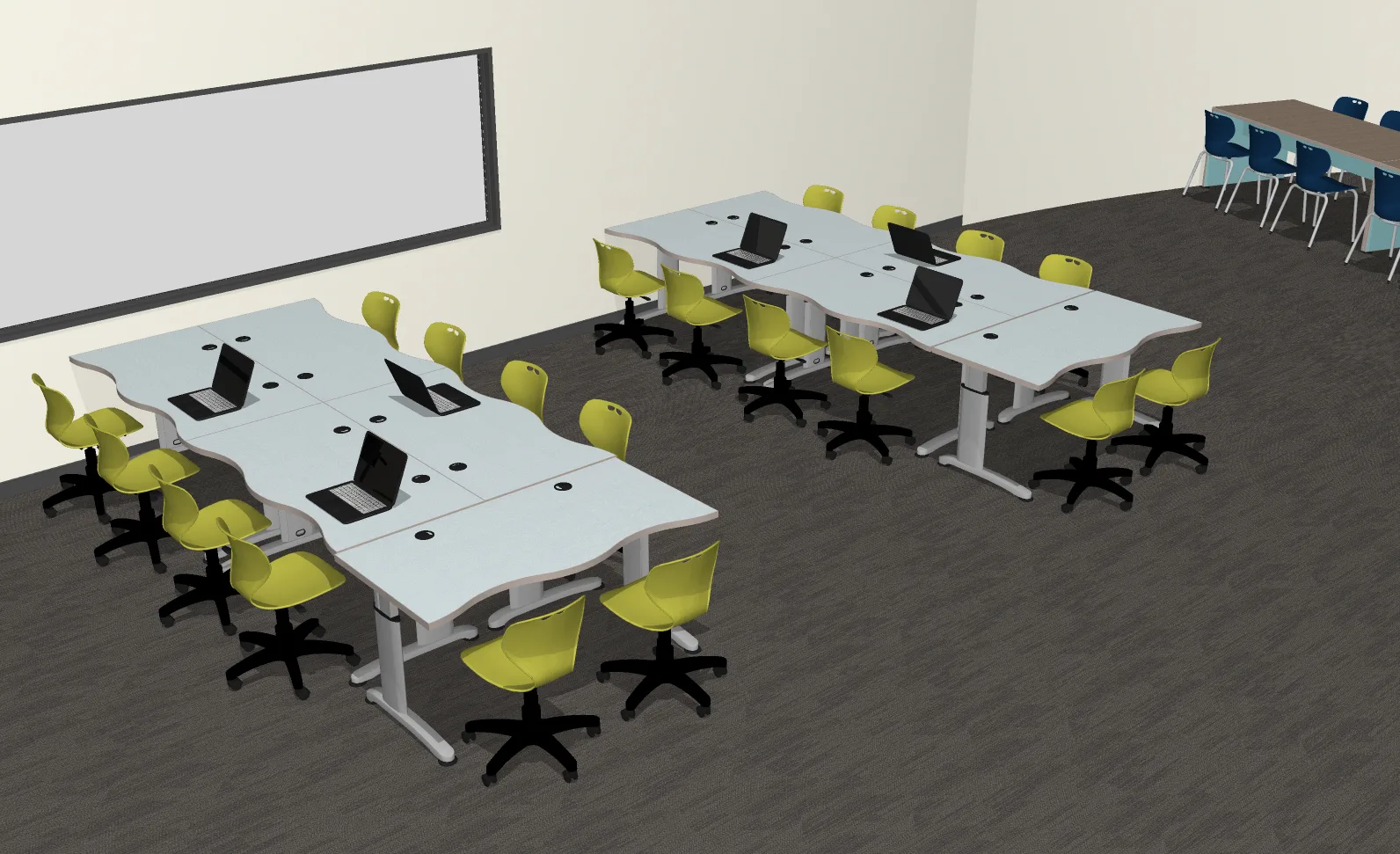 Height-adjustable tables for technology and research