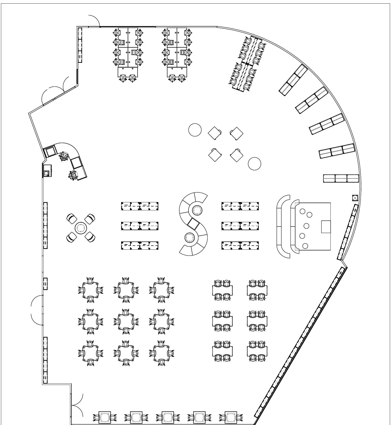 Floor plan of the reimagined Pine View media center